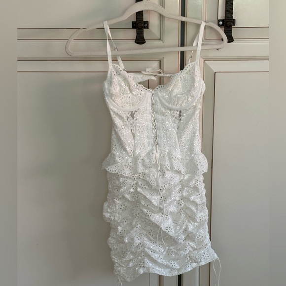 For Love and Lemons White Sofie Eyelet Dress (D2) - Picture 3 of 9